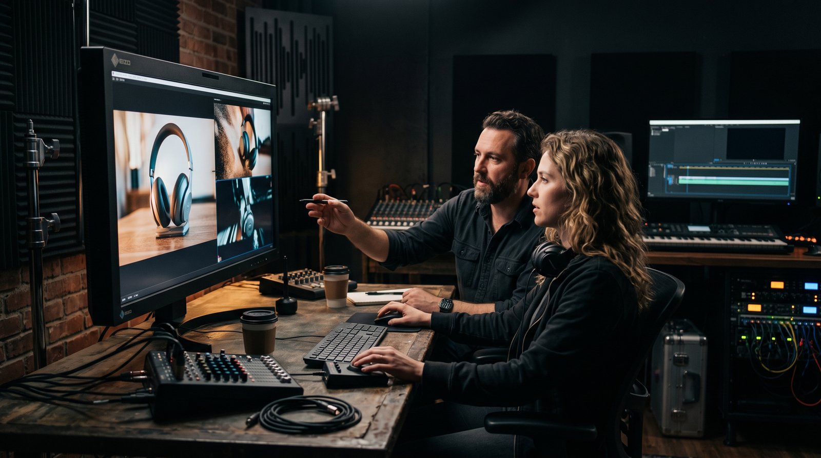 Product video production in a professional studio setting